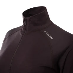 Discount LightWool 180 Polo w/zip, dame (Chocolate Plum) Dame Overdele·T-Shirts & Toppe