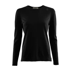 Hot LightWool 140 trøje LS, dame (Jet Black) Dame Undertøj·Uldundertrøjer|Undertøj·Uldundertøj