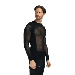 Online WoolNet Crewneck netundertrøje, herre (Jet Black) Undertøj·Uldundertrøjer|Undertøj·Skiundertøj
