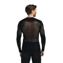 Online WoolNet Crewneck netundertrøje, herre (Jet Black) Undertøj·Uldundertrøjer|Undertøj·Skiundertøj
