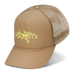Discount Arc'teryx Bird Word Trucker Curved Hat (Canvas Euphoria) Kasketter & Hatte