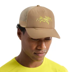 Discount Arc'teryx Bird Word Trucker Curved Hat (Canvas Euphoria) Kasketter & Hatte