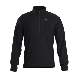 Outlet Arc'teryx Delta 1/2 Zip Neck, herre (Black) Overdele·Striktrøjer & Sweaters