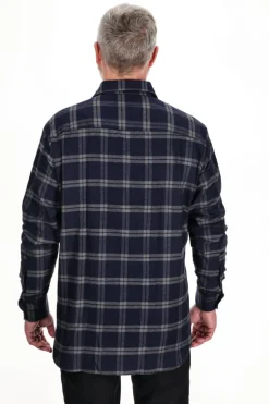 Outlet Blåvand LS skjorte, herre (Dark Blue) Overdele·Skjorter|Overdele·Skovmandsskjorter