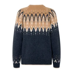 New Isefjord Sweater, dame (Navy Sand) Dame Overdele·Striktrøjer & Sweaters