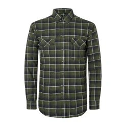 Skjoldnæs LS skjorte, herre (Dark Green) Overdele·Skjorter|Overdele·Skovmandsskjorter