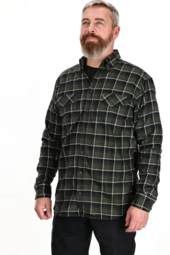Skjoldnæs LS skjorte, herre (Dark Green) Overdele·Skjorter|Overdele·Skovmandsskjorter