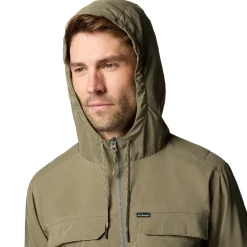 New Skien Valley Hooded LS Sommer- og myggejakke, herre (Stone Green) Overdele·T-Shirts|Jakker·Overgangsjakke