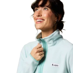 Outlet Amado Fleece Pullover, dame (Surf) Dame Overdele·Fleecetrøjer
