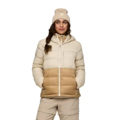 New Fuego Max Down Hooded Dunjakke, dame (Cream and Khaki) Dame Jakker·Dun- & Fiberjakker