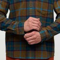 Clearance Quedo Flannel skjorte, herre (Live Oak Plaid) Overdele·Skjorter|Overdele·Skovmandsskjorter