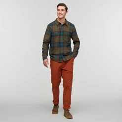 Clearance Quedo Flannel skjorte, herre (Live Oak Plaid) Overdele·Skjorter|Overdele·Skovmandsskjorter