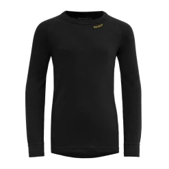 New Duo Active Merino Shirt, junior (Black) Børn Skitøj ›|Uldundertøj