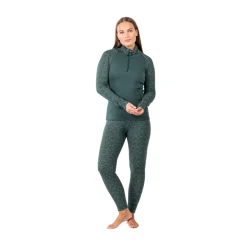 Duo Active Zip Neck, dame (Woods) Dame Undertøj·Uldundertrøjer|Undertøj·Skiundertøj