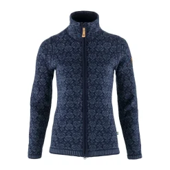 Outlet Fjällräven Snow Cardigan, dame (Dark Navy) Dame Overdele·Striktrøjer & Sweaters