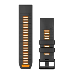 New 26mm QuickFit Silicone Urrem (Graphite / Spark Orange) Urremme