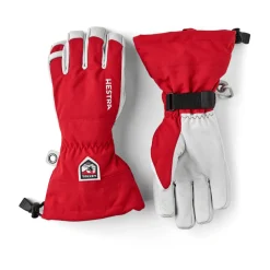 New Army Leather Heli Ski 5-finger skihandsker (Red) Dame Handsker ·Fingerhandsker|Handsker ›