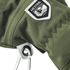 Clearance Army Leather Heli Ski Mitts skiluffer (Olive) Dame Handsker ·Vandtætte Handsker & Luffer|Handsker ·Luffer