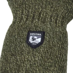 Sale Basic Wool Mitt strikvante (Olive) Dame Handsker ·Luffer|Handsker ›