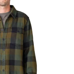 Sale Klitmøller Collective Casper Shirt, herre (Olive Check) Overdele·Skovmandsskjorter