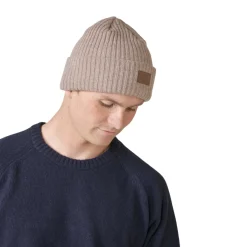 Outlet Klitmøller Collective Heavy Rib Beanie (Sand) Dame Huer|Huer