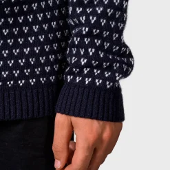 New Klitmøller Collective Hugo Knit sweater (Navy Cream) Overdele·Striktrøjer & Sweaters