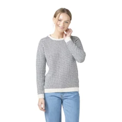 Best Klitmøller Elaine Knit Sweater, dame (Cream Navy) Dame Overdele·Striktrøjer & Sweaters