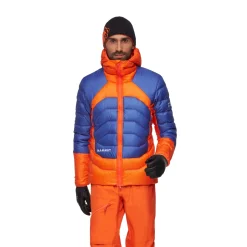 Discount Eiger Nordwand Light Down IN Hooded Dunjakke, herre (Black / Orange) Regntøj·|Jakker·Skijakker