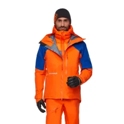 Discount Eiger Nordwand Light Down IN Hooded Dunjakke, herre (Black / Orange) Regntøj·|Jakker·Skijakker