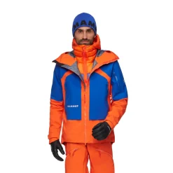 Discount Eiger Nordwand Light Down IN Hooded Dunjakke, herre (Black / Orange) Regntøj·|Jakker·Skijakker