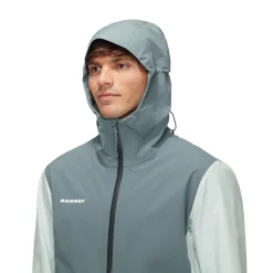 Sale Linard Guide HS Hooded Skaljakke, herre (Silver Sage) Regntøj·|Jakker·Vindjakke