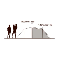 Clearance Earth 4 campingtelt, 4 personer Kuppeltelte|Camping- & Familietelte