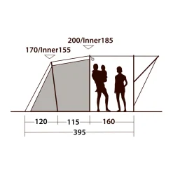 Online Sky 5 campingtelt 5 personer (Blue) Camping- & Familietelte