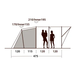 Sale Sky 6 campingtelt, 6 personer (Blue) Camping- & Familietelte