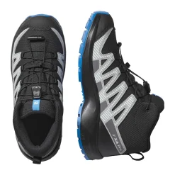 Clearance Youth XA Pro V8 Mid CSWP vandrestøvle, junior (Black/Blue) Børn Vandrestøvler