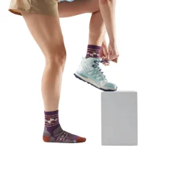 Online Hike Light Cushion Retro Floral Mid Crew Vandresok, dame (Purple Iris) Dame Sokker|Sokker·