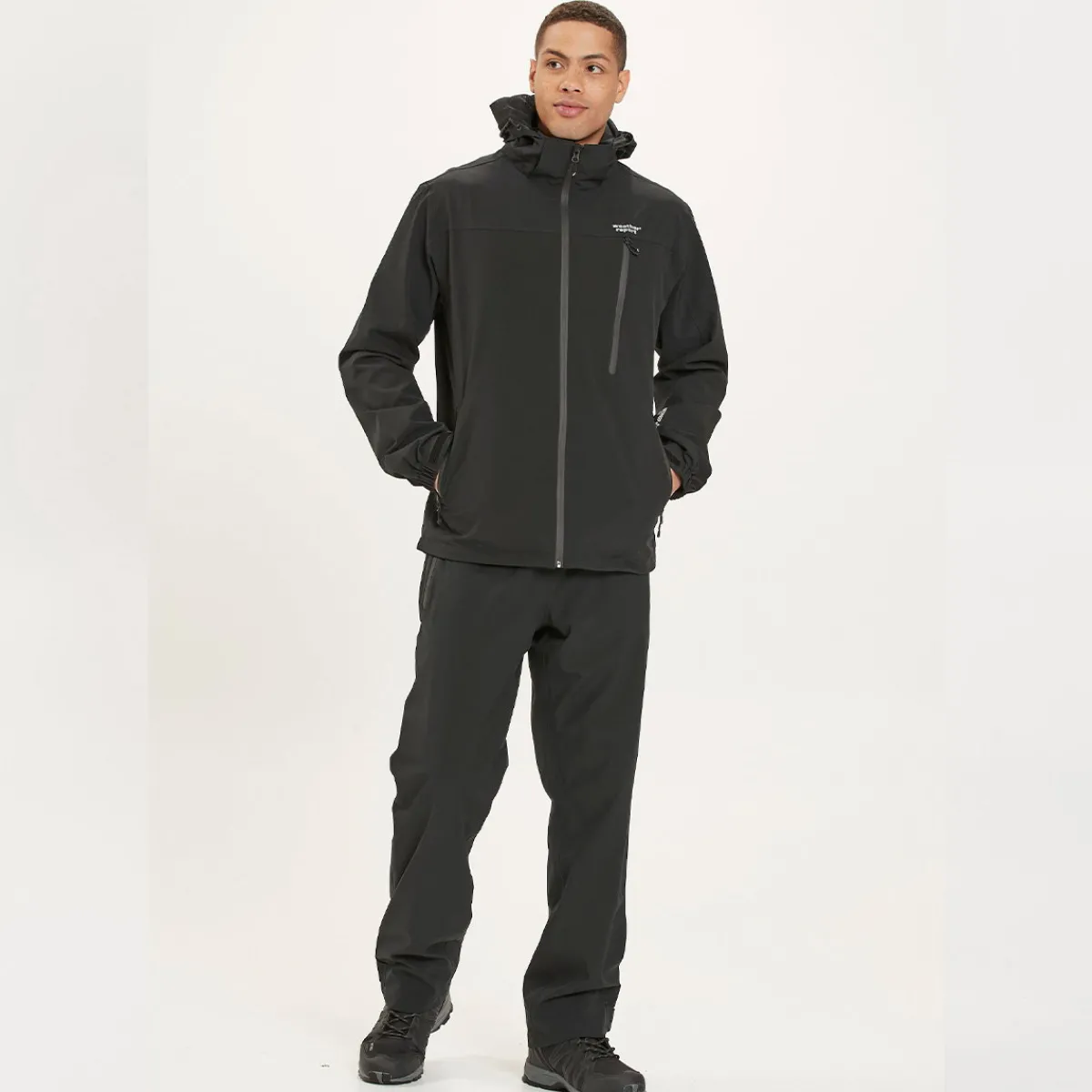 Delton regnjakke, herre (Black) Regntøj·|Jakker·Regnjakker