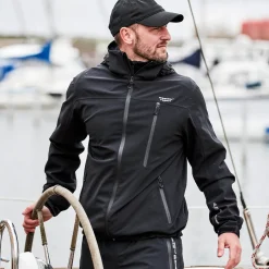 Delton regnjakke, herre (Black) Regntøj·|Jakker·Regnjakker
